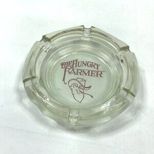 VTG The Hungry Farmer Restaurant Colorado Springs Denver Boulder Glass Ashtray